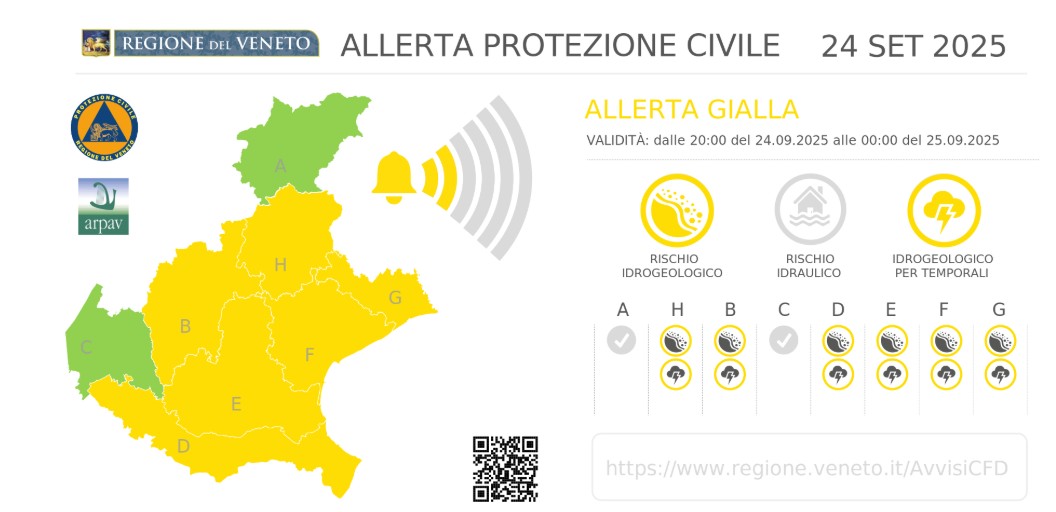 allerta meteo veneto 24-25 settembre