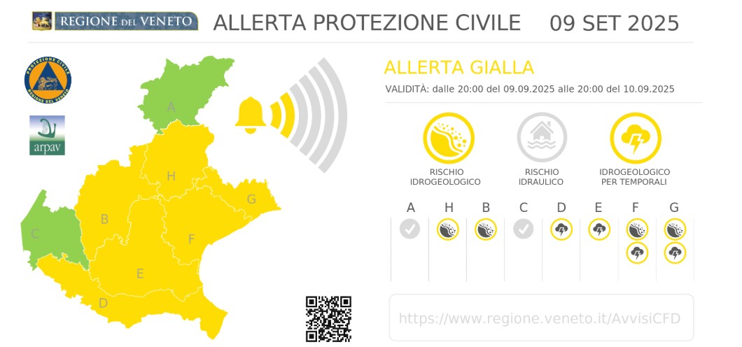 allerta meteo veneto 9-10 settembre