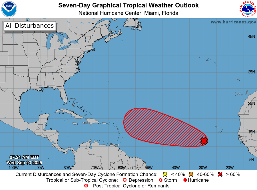 Meteo, atteso un aumento dell’attività tropicale prima del picco della stagione degli uragani atlantici