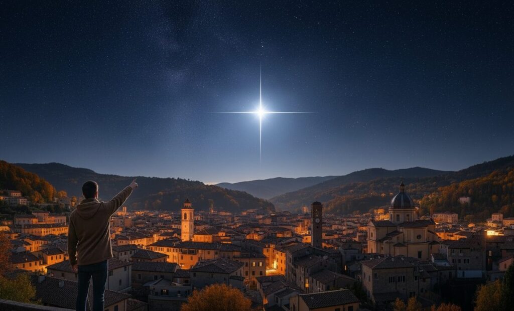 cos'è stella luminosa nord sud ovest est stasera tramonto alba