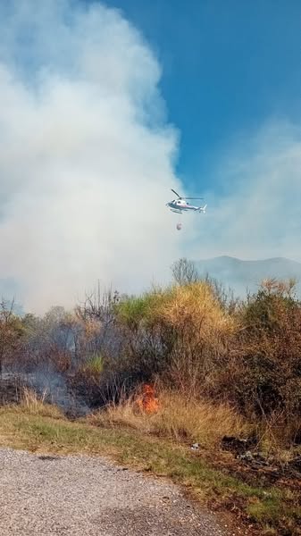 incendio Montecatini Val di Cecina toscana
