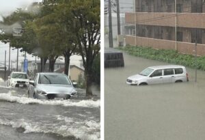 maltempo alluvione giappone