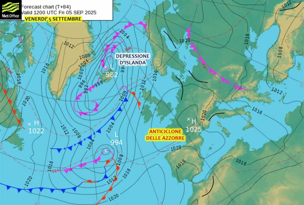 previsioni meteo venerdì 5 settembre