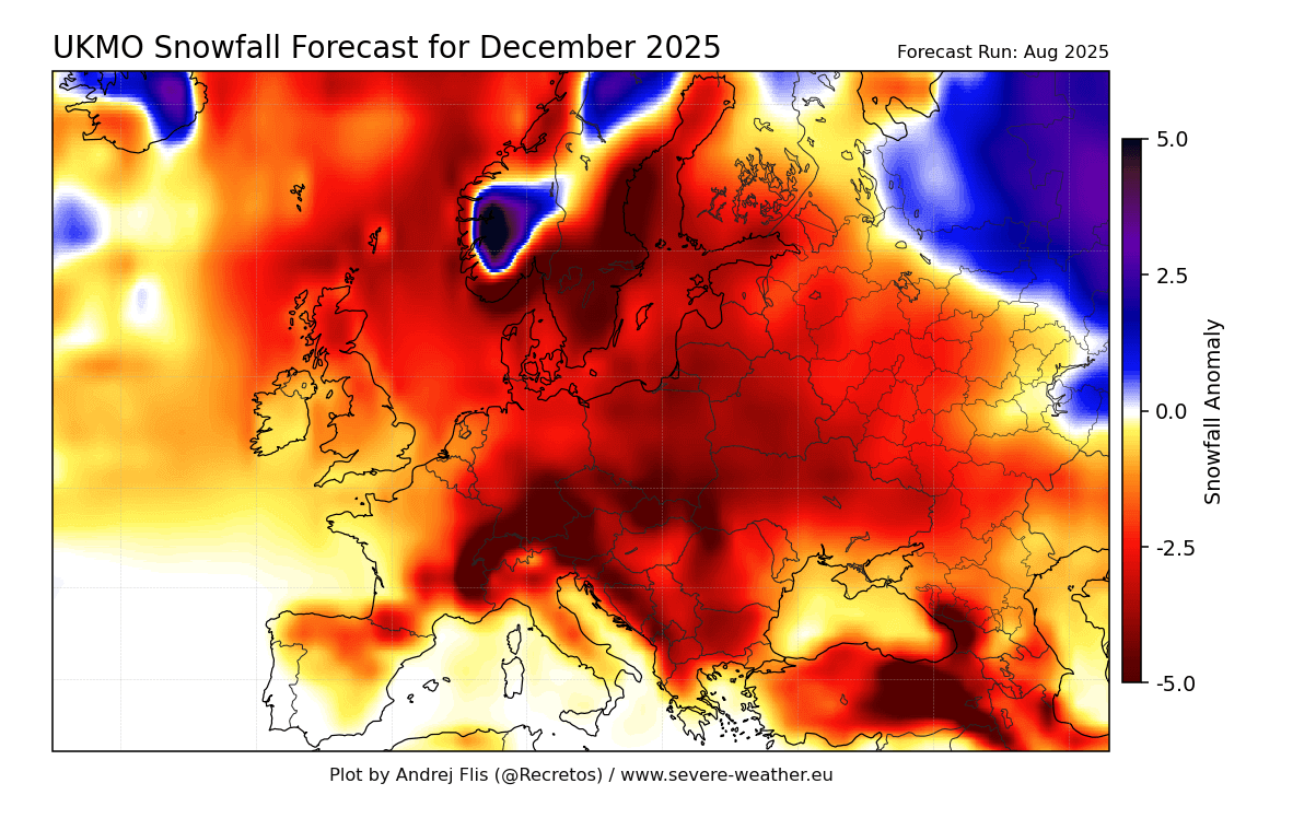 previsioni neve europa ukmo dicembre 2025