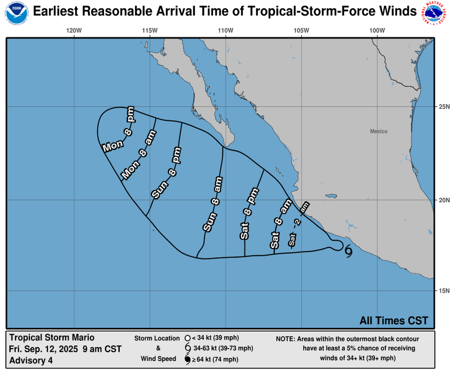 tempesta tropicale mario