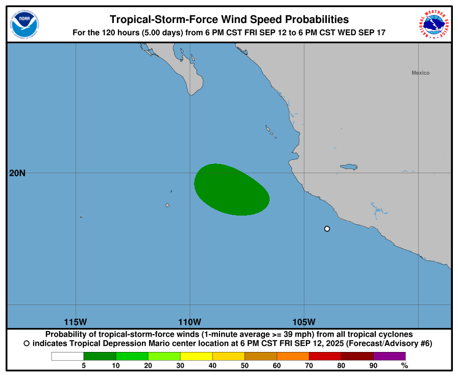 tempesta tropicale mario depressione
