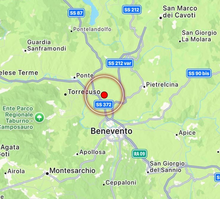 terremoto benevento campania