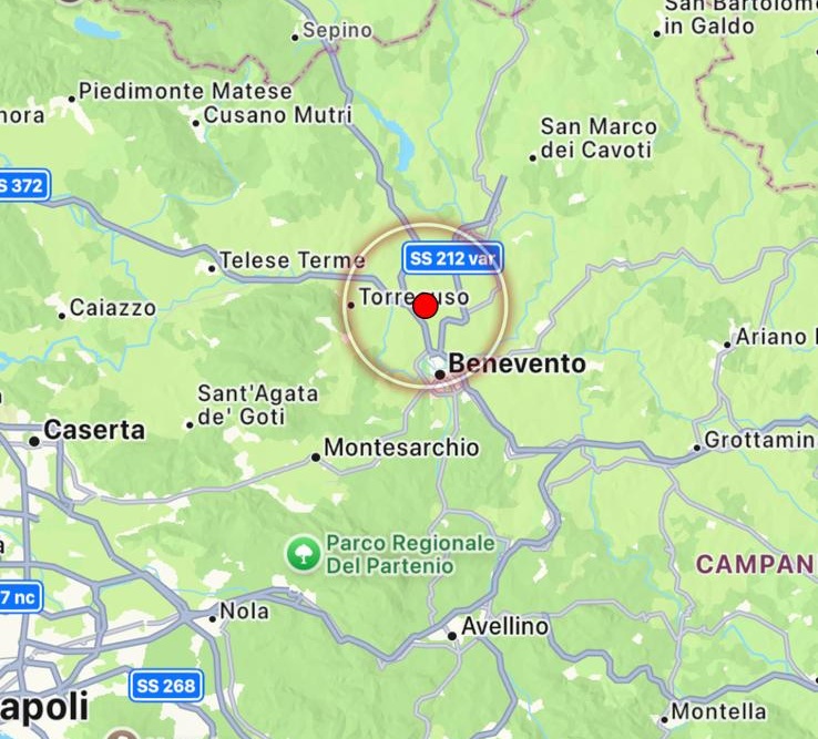 terremoto benevento campania