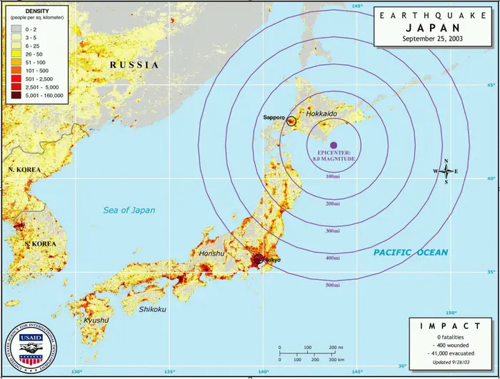 Il 25 settembre 2003 il terremoto di Hokkaidō, paura e resilienza in Giappone