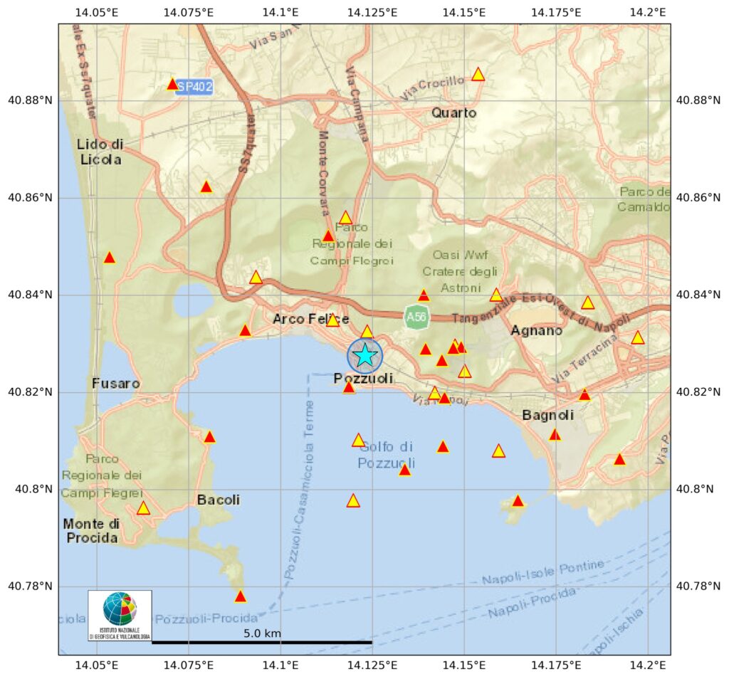 terremoto napoli pozzuoli oggi