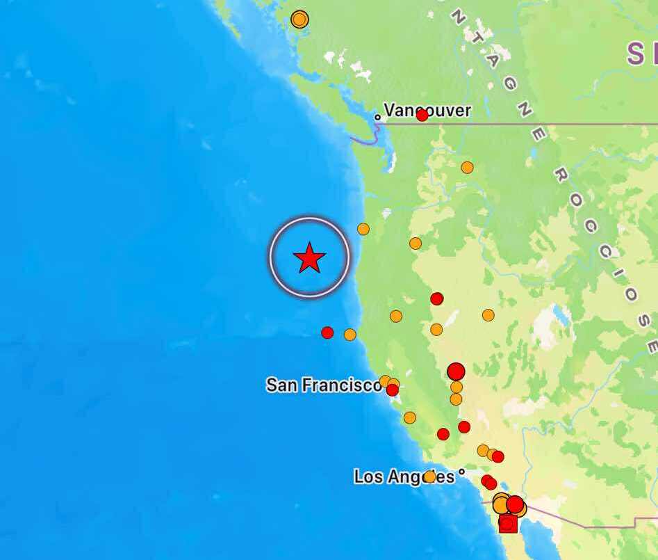 terremoto oggi usa oregon