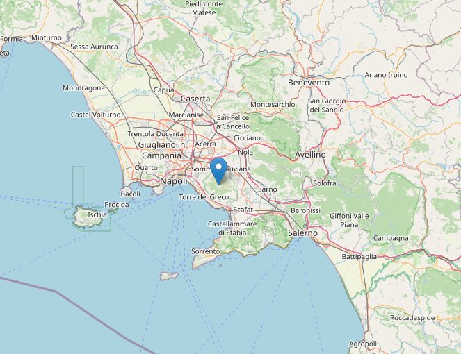 Terremoto sul Vesuvio, scossa sul versante Nord | DATI e MAPPE