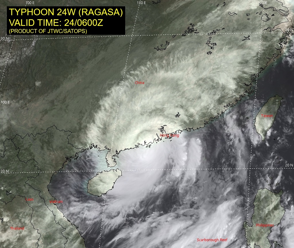 tifone ragasa landfall cina