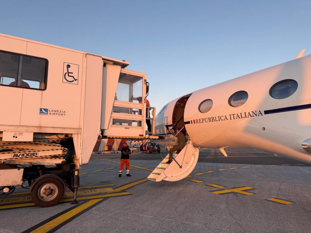 trasporto sanitario urgente aeronautica militare lamezia terme ciampino