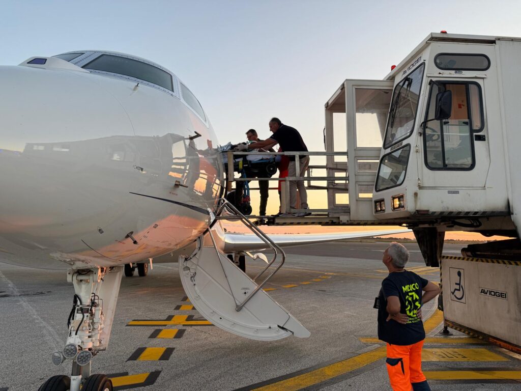 trasporto sanitario urgente aeronautica militare lamezia terme ciampino