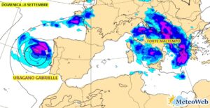 uragano gabrielle maltempo italia balcani europa 28 settembre 2025