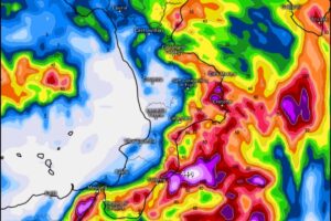Accumuli pluviometrici Calabria