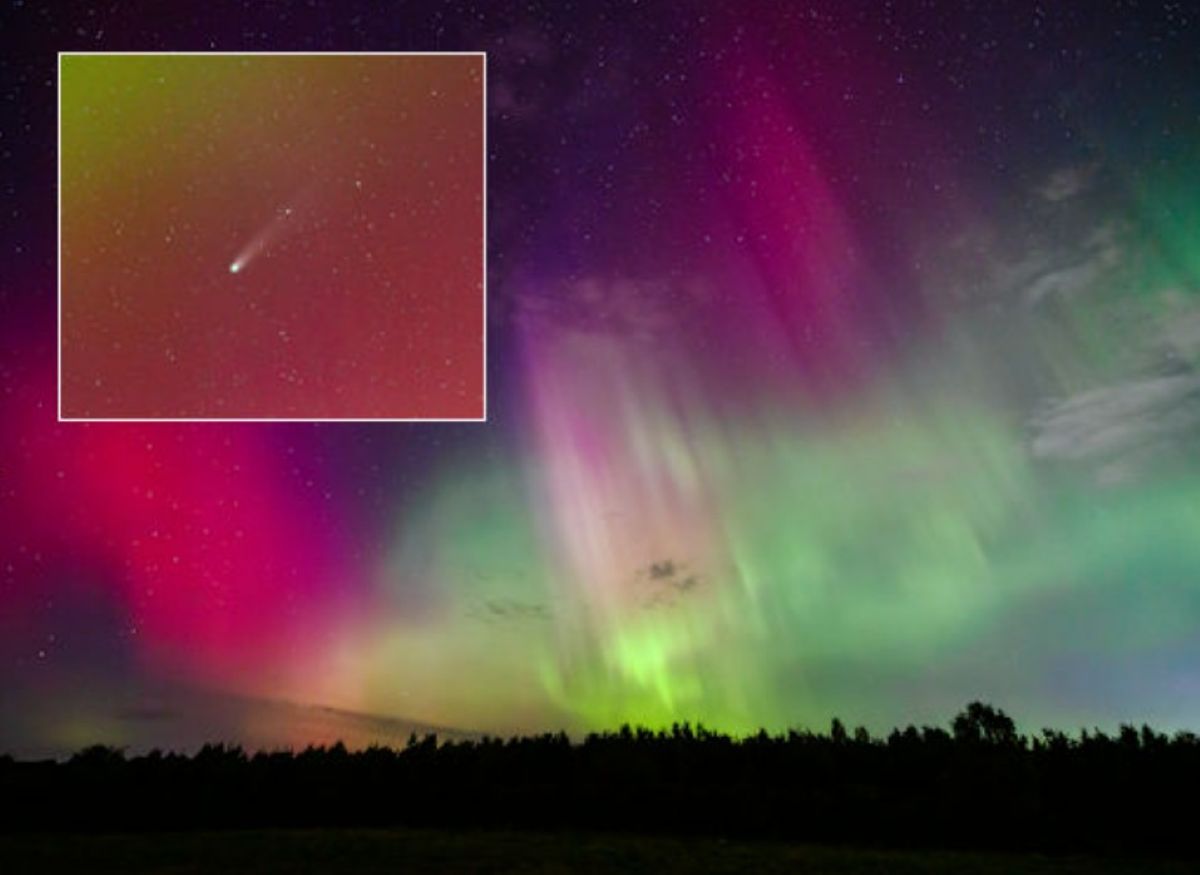 Le aurore hanno inghiottito la cometa Lemmon: un evento raro e affascinante