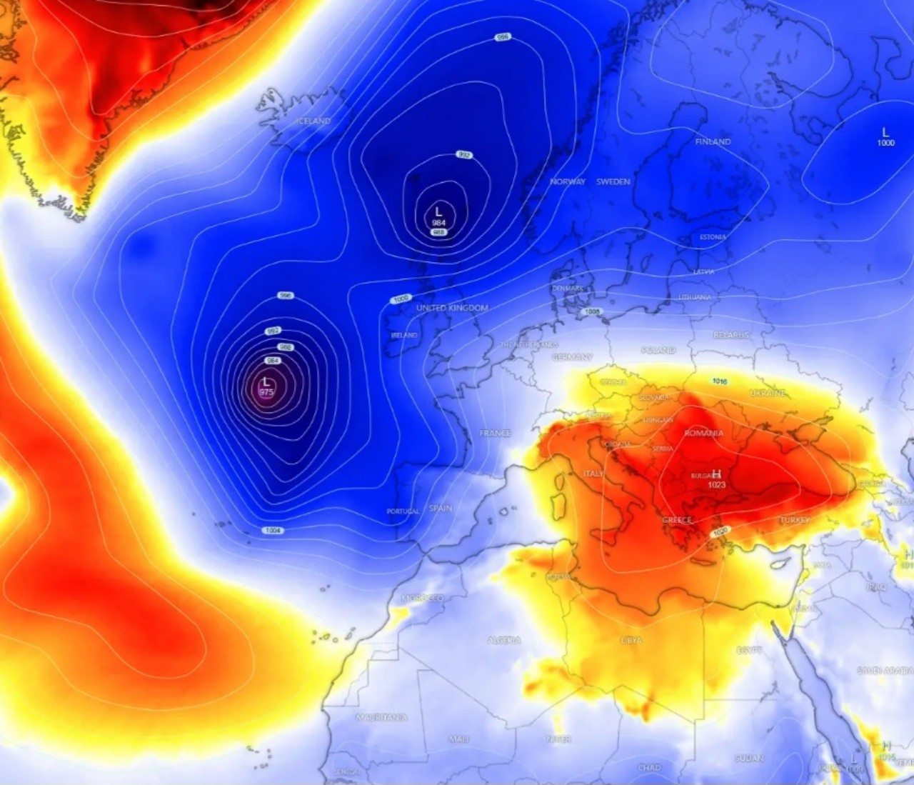 Evoluzione meteo fine ottobre 