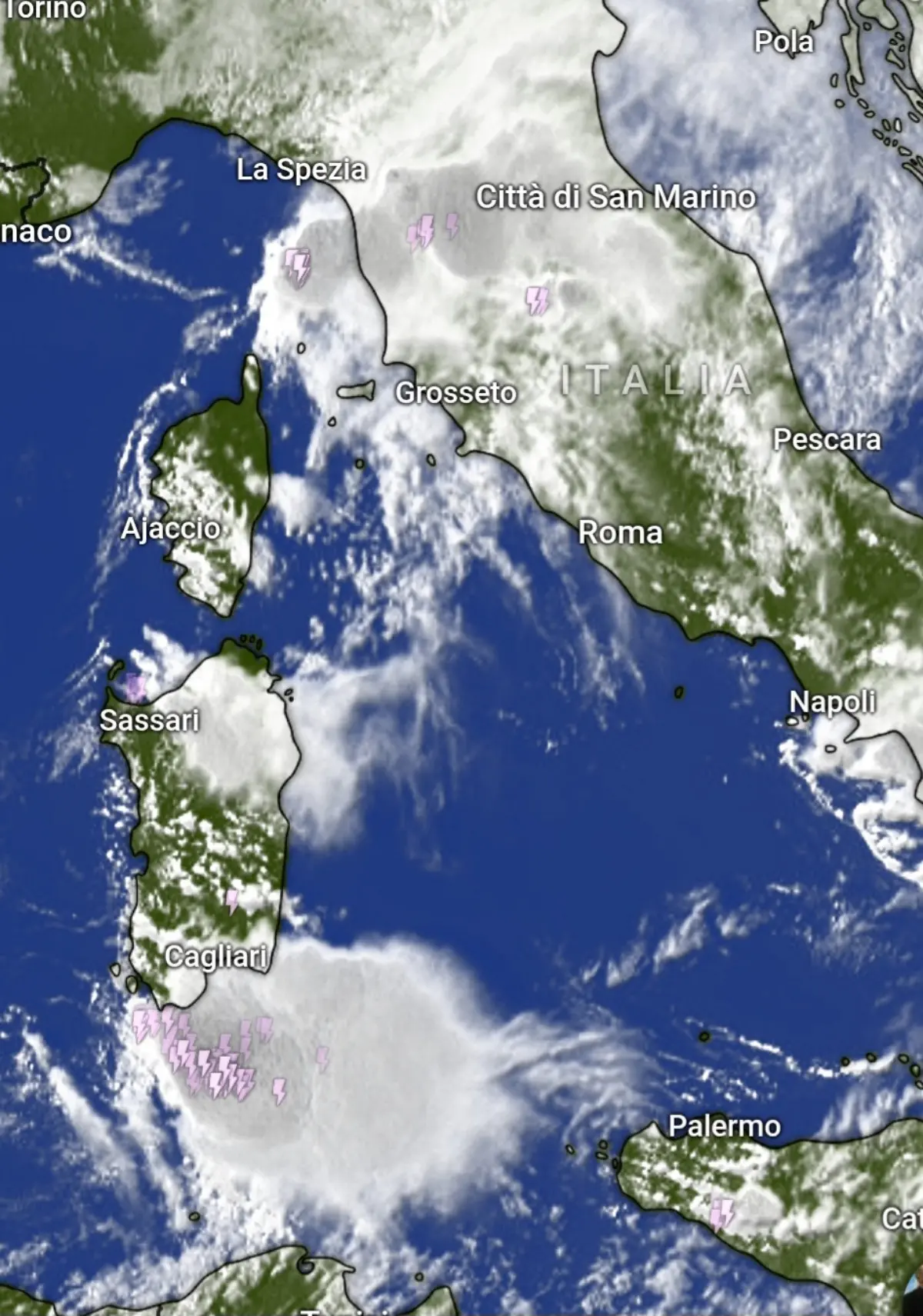 Fenomeni estremi mar Tirreno 