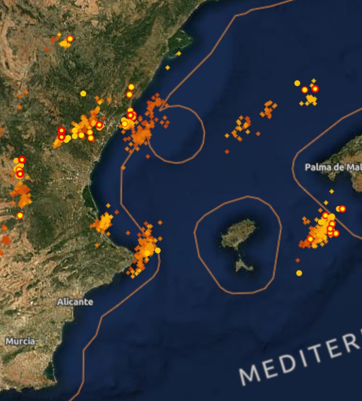 Fulmini comunità Valenciana