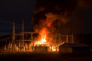 Incendio sottostazione