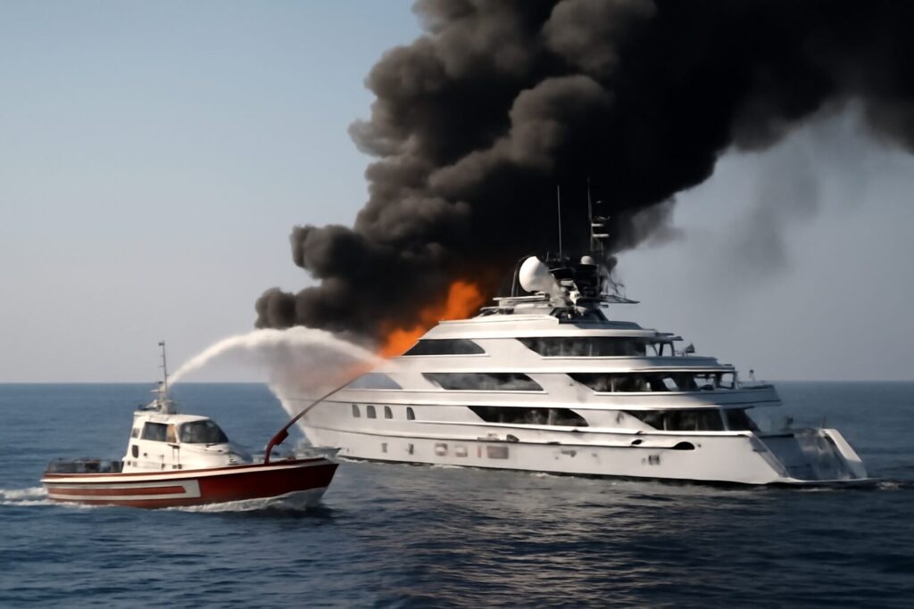 Incendio yacht