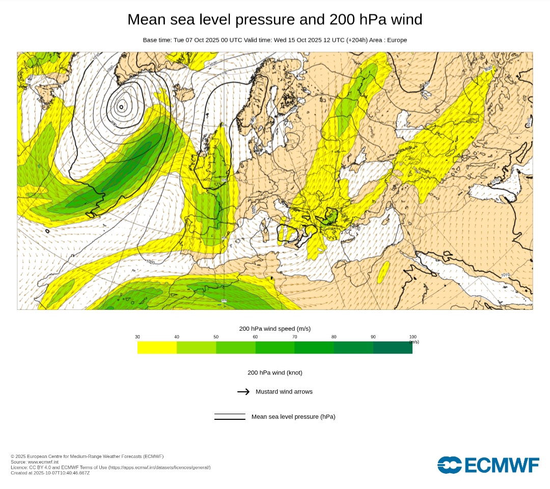 Jet Stream metà ottobre
