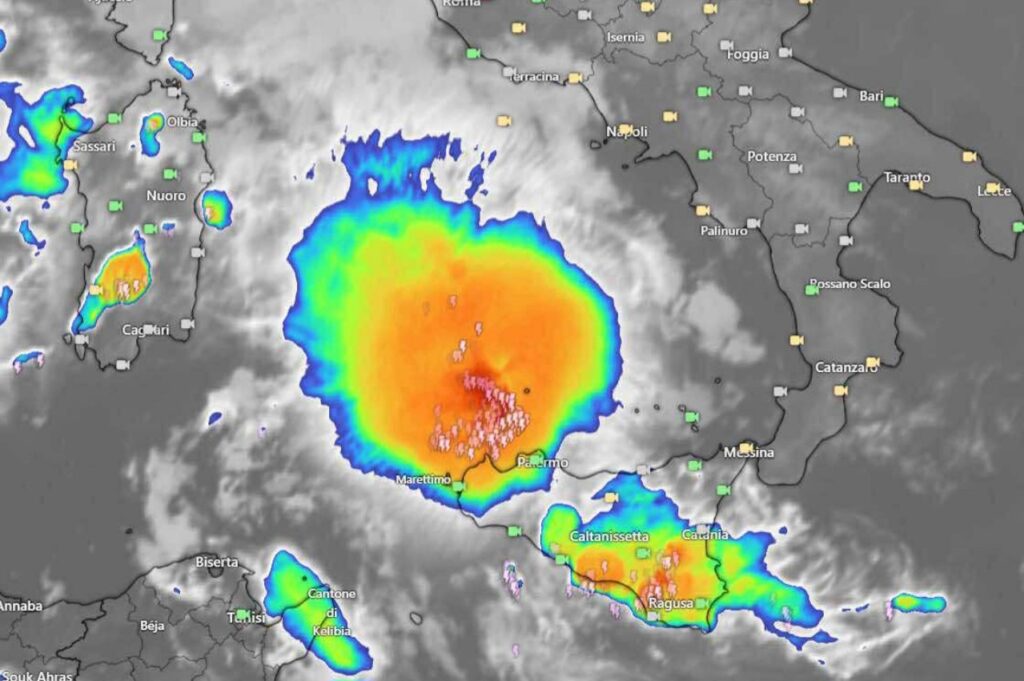 MCS mar Tirreno 14 ottobre