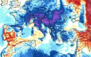 Meteo Europa caldo e gelo