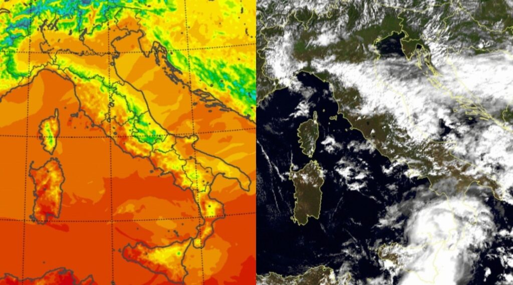 Temperature massime e satellite 1° ottobre