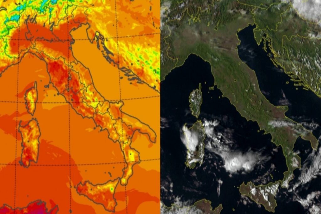 Temperature massime e satellite 10 ottobre