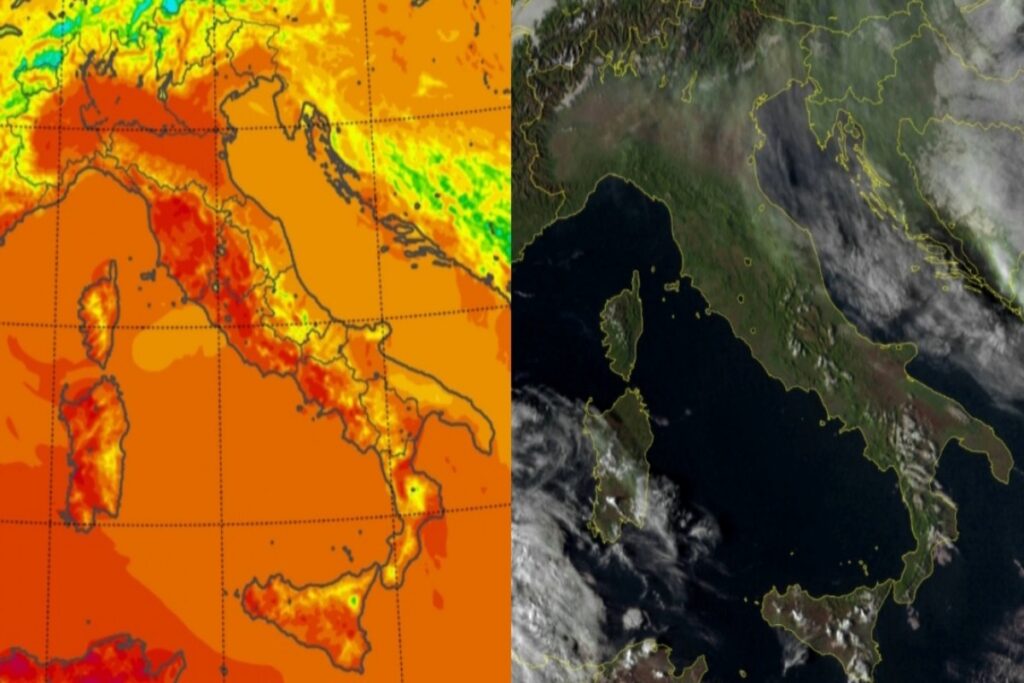 Temperature massime e satellite 11 ottobre