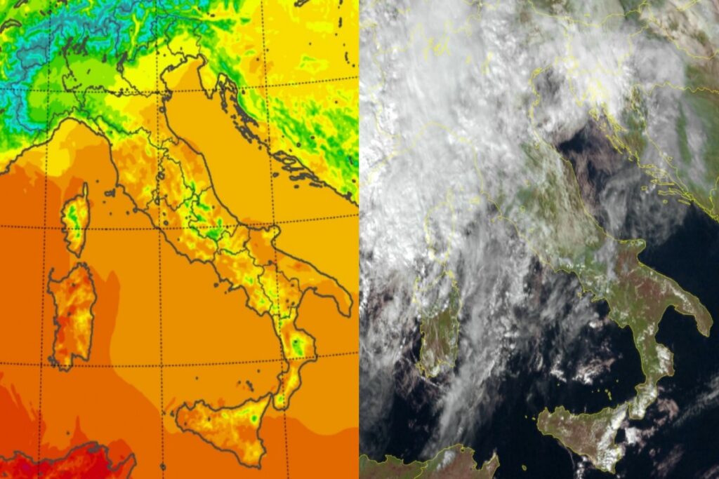Temperature massime e satellite 20 ottobre