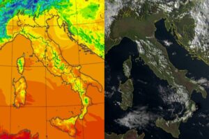 Temperature massime e satellite 24 ottobre