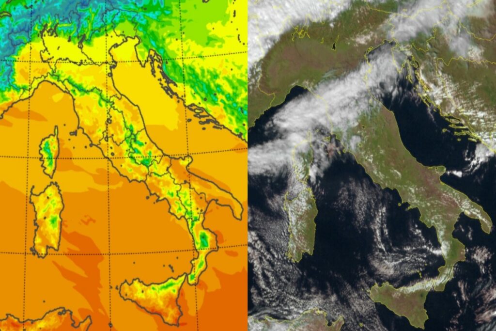 Temperature massime e satellite 27 ottobre