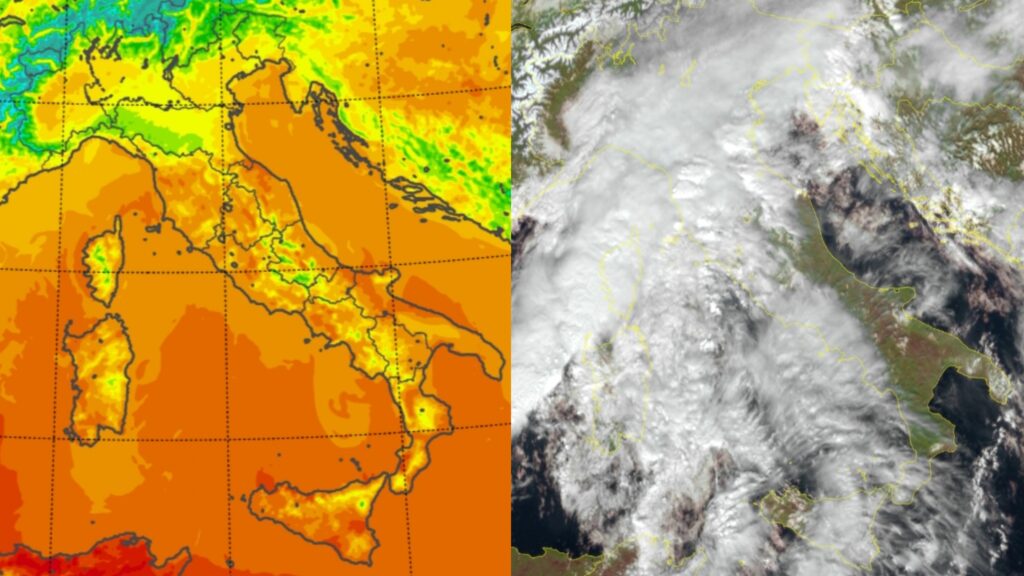 Temperature massime e satellite 30 ottobre