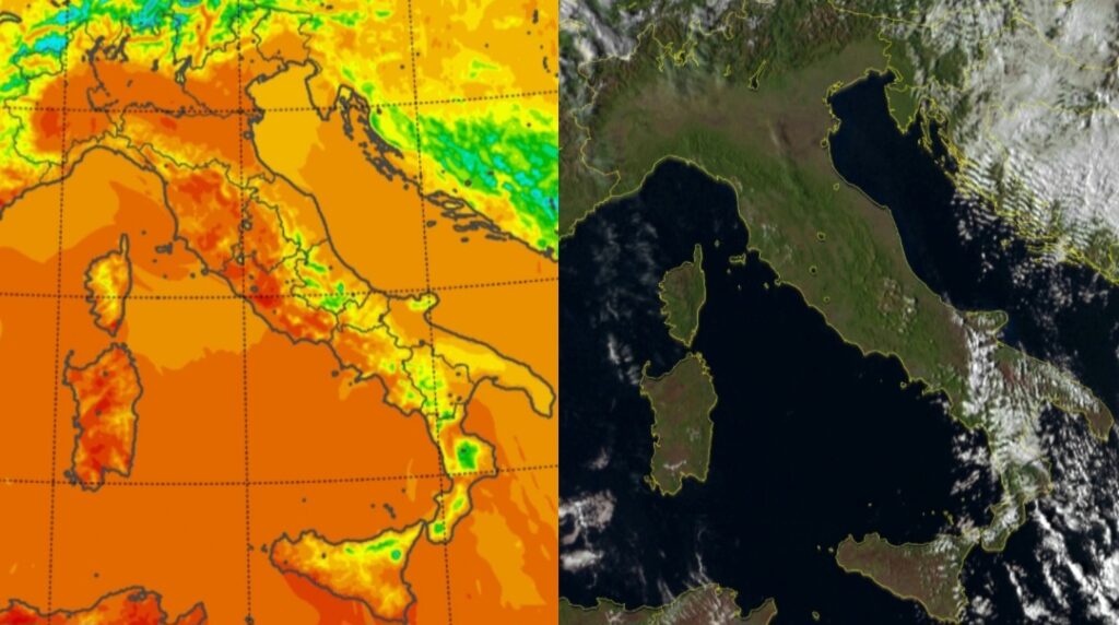 Temperature massime e satellite 7 ottobre