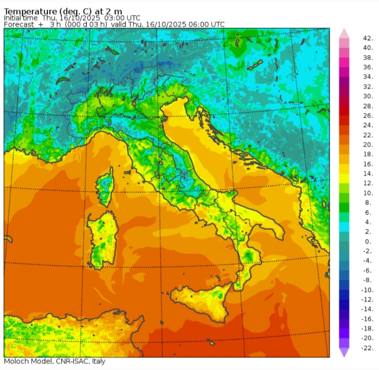 Temperature minime 16 ottobre