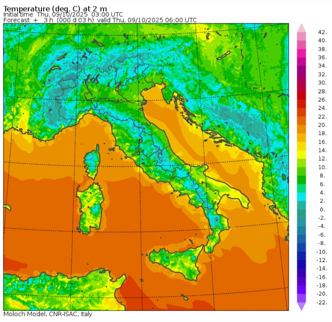 Temperature minime 9 ottobre