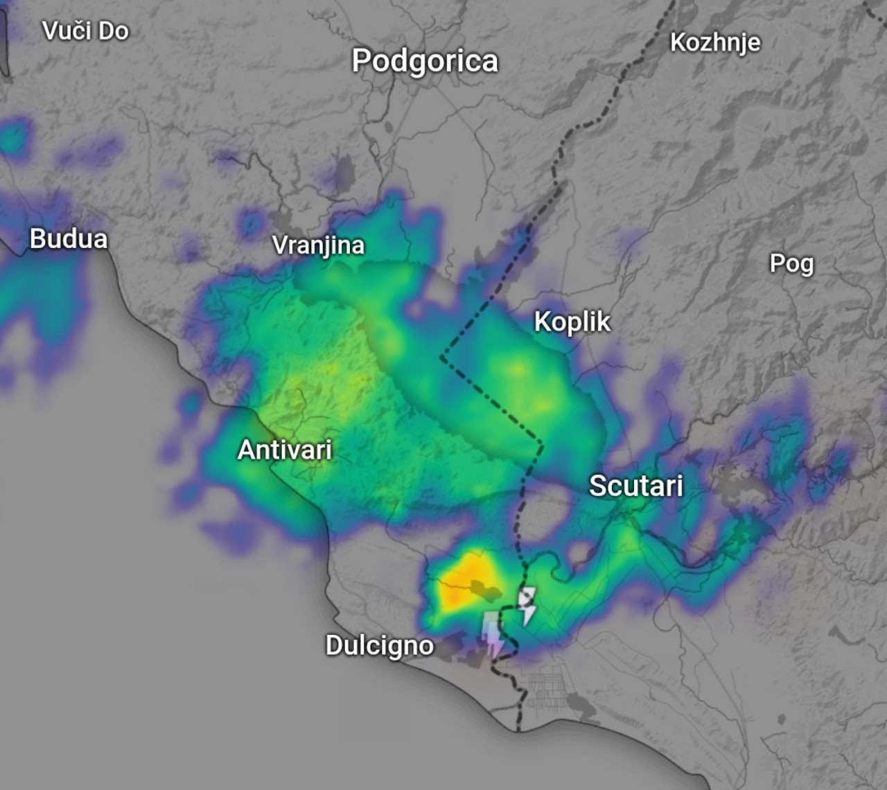 Temporale Ulcinj radar