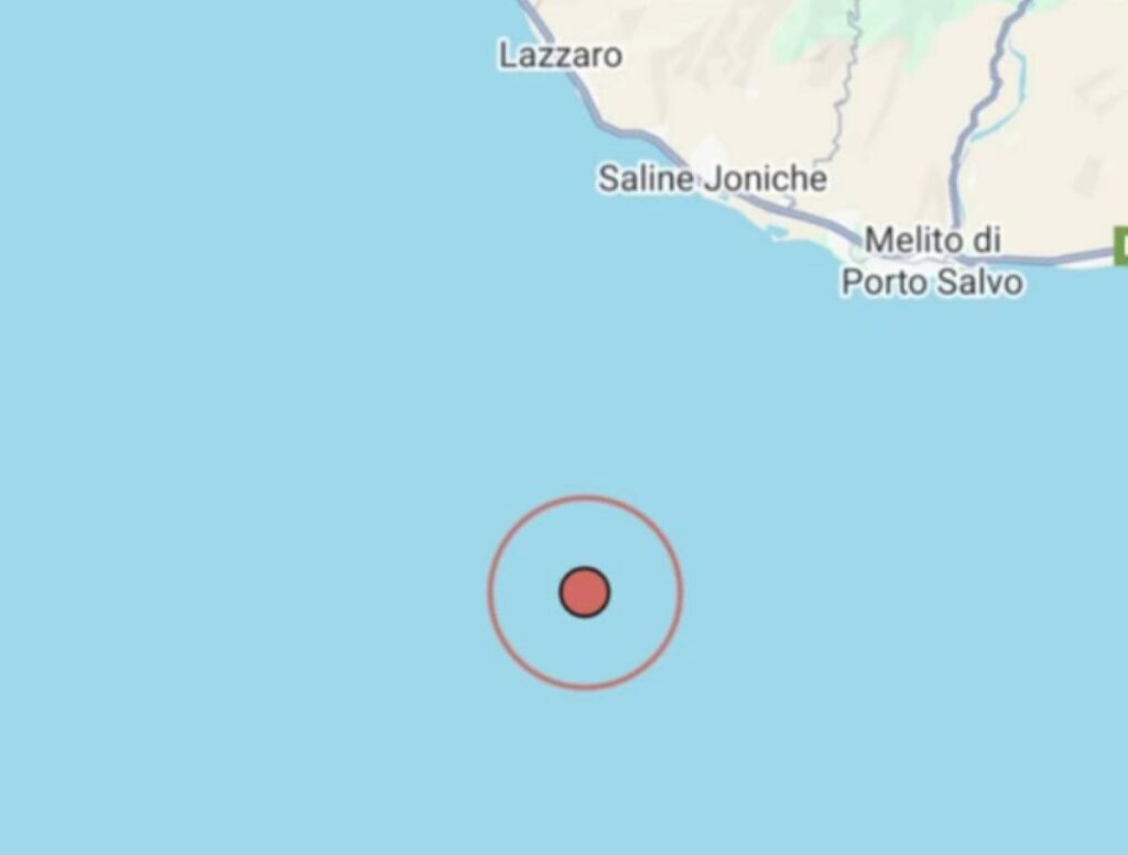 Terremoto costa Calabra