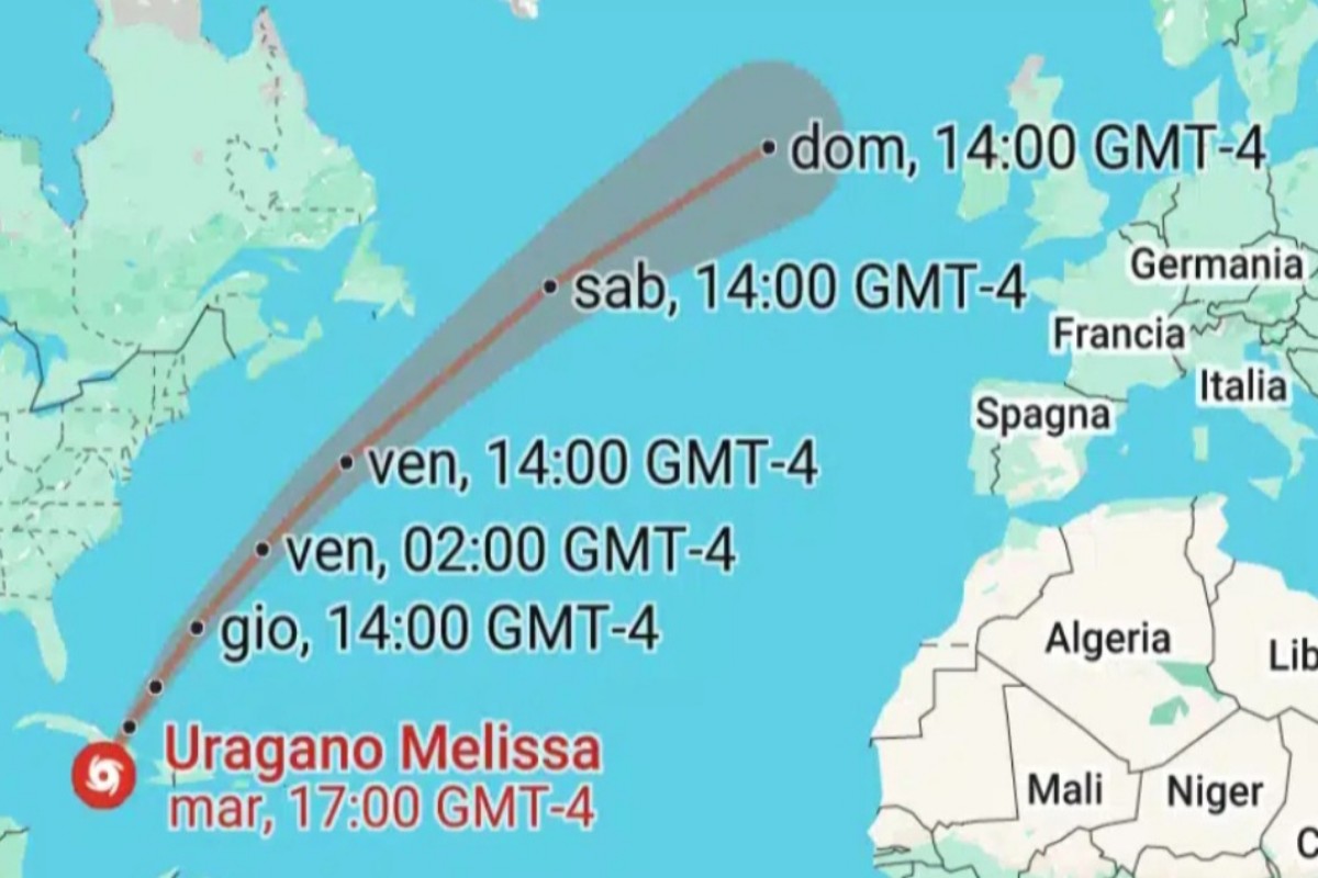 Uragano Melissa: farà rotta verso l’Europa e l’Italia? Ecco le ultime proiezioni meteo