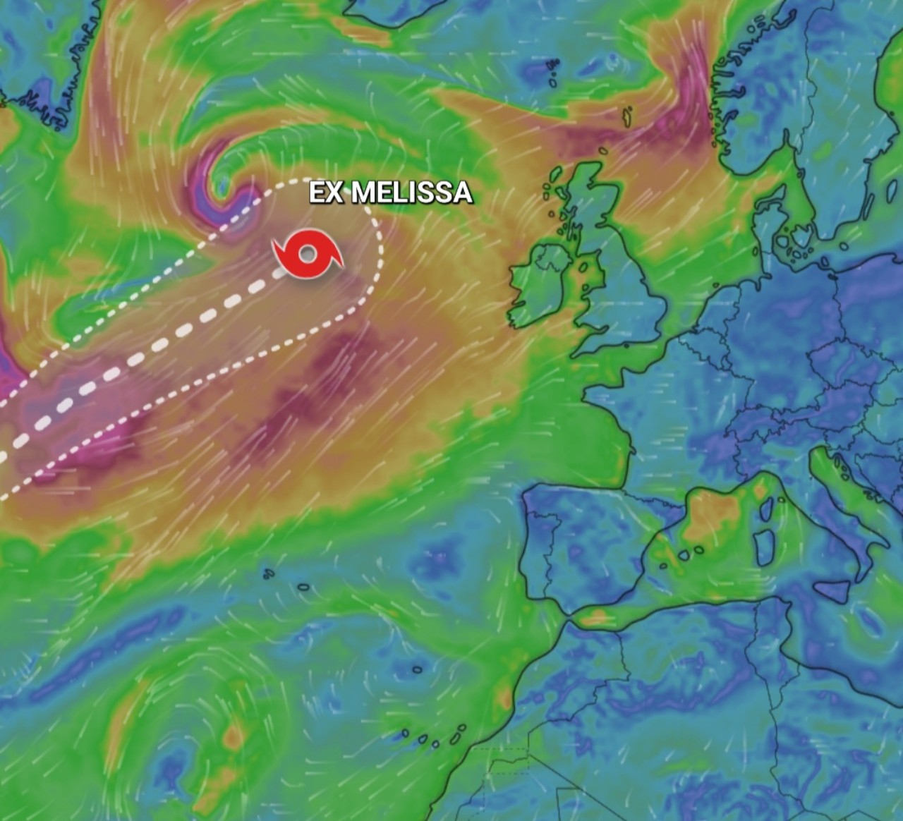 Uragano Melissa Europa 