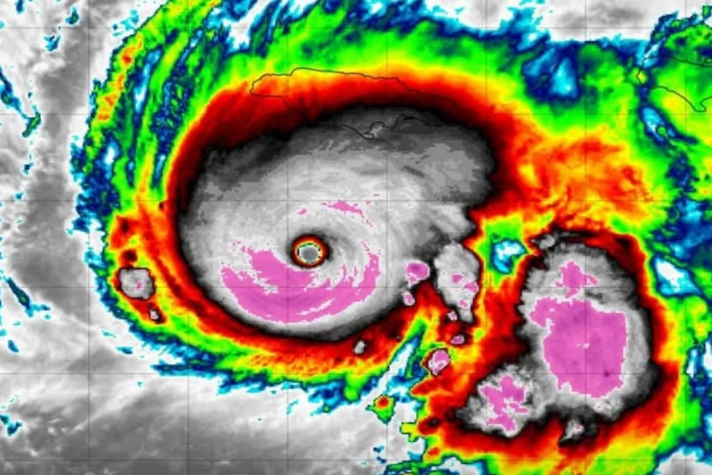 Uragano Melissa raffiche di vento