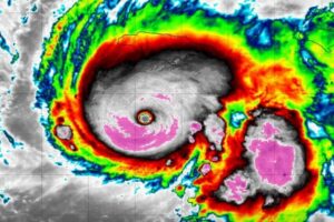 Uragano Melissa raffiche di vento