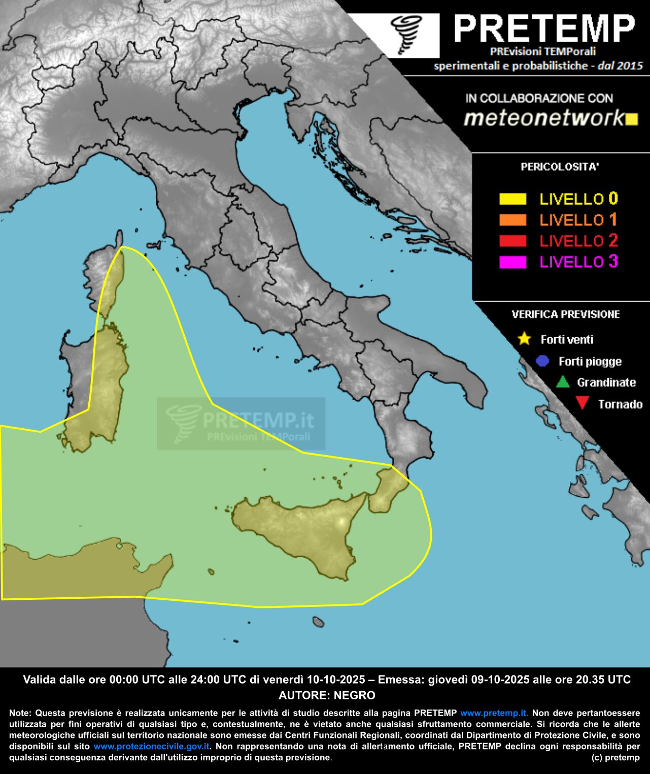 allerta meteo 10 ottobre
