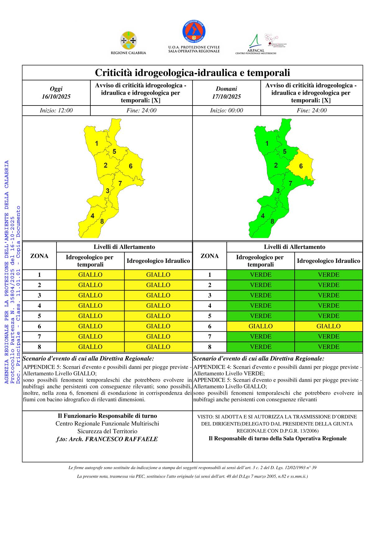allerta meteo calabria