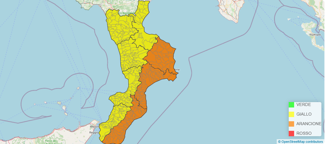 allerta meteo calabria 31 ottobre