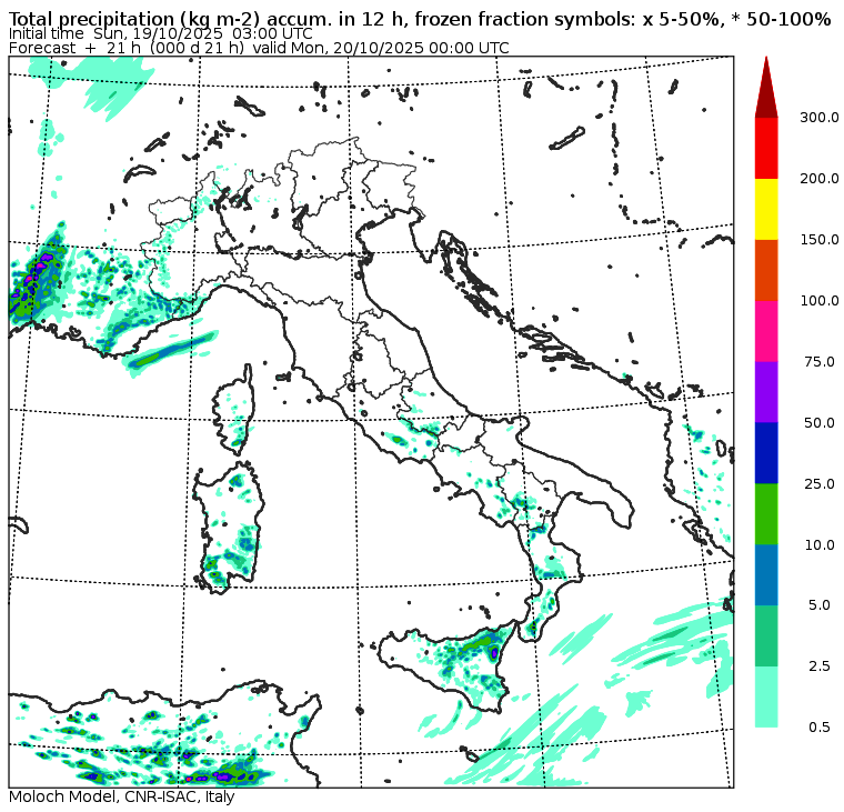 allerta meteo domenica 19 ottobre sera